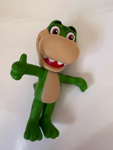 boneco dinossauro verde dininho 12cm