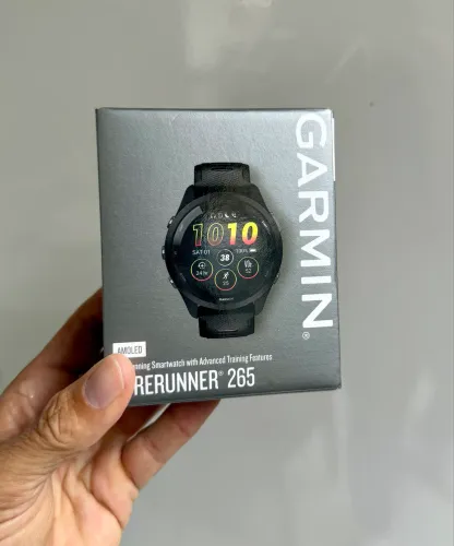 Garmin Forerunner 265 preto, novo e lacrado.