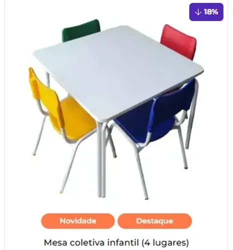 infantil Mesa coletiva infantil 