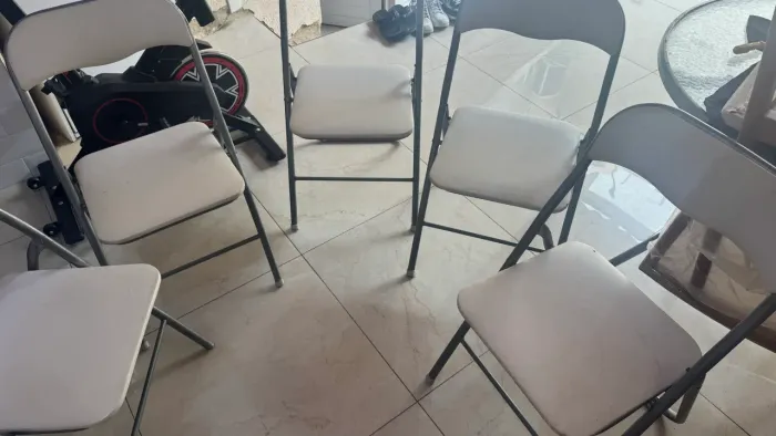 Conjunto de 5 cadeiras de bar restaurante cozinha dobravel