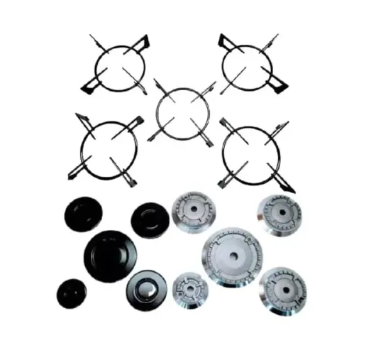Kit 5 Grade Trempe 5 Queimador 5 Espalha Chama Para Fogão Coktoop