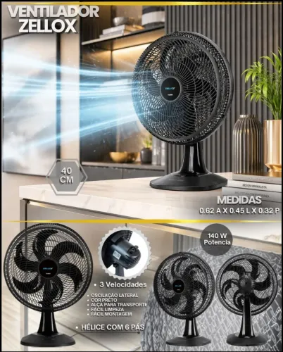 Ventilador de Mesa Novo