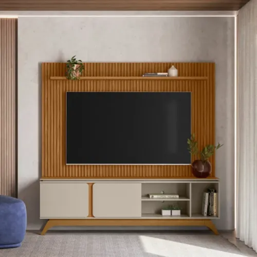 PAINEL GÊNOVA + RACK ISTAMBUL 2,00M. PRONTA ENTREGA.