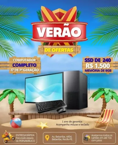 Computador novo i7 de 7 completo 