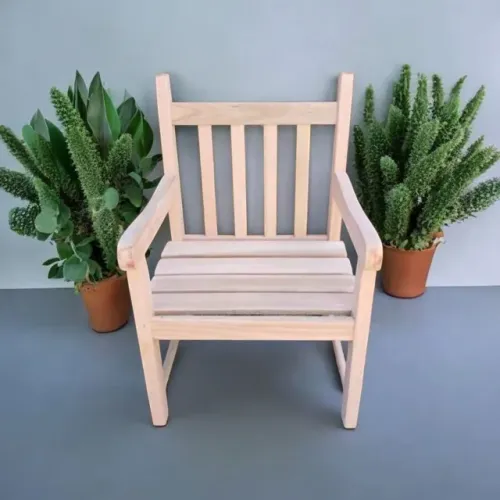 Banco de jardim novo, de madeira maciça, 1 lugar, com frete grátis.