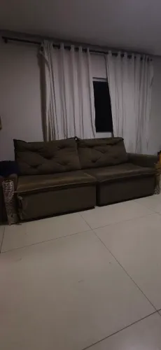 Sofá 2,5m retrátil - marrom