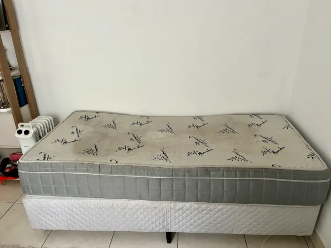 Colchão e box cama auxiliar solteiro