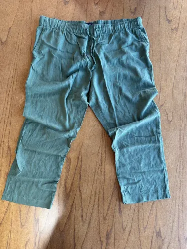 Calça masculina de linho verde