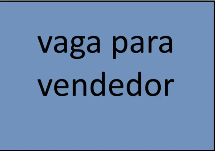VAGA PARA VENDEDOR