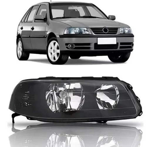 Farol Mascara Negra Foco Duplo Gol G3 1999 a 2003 Direito