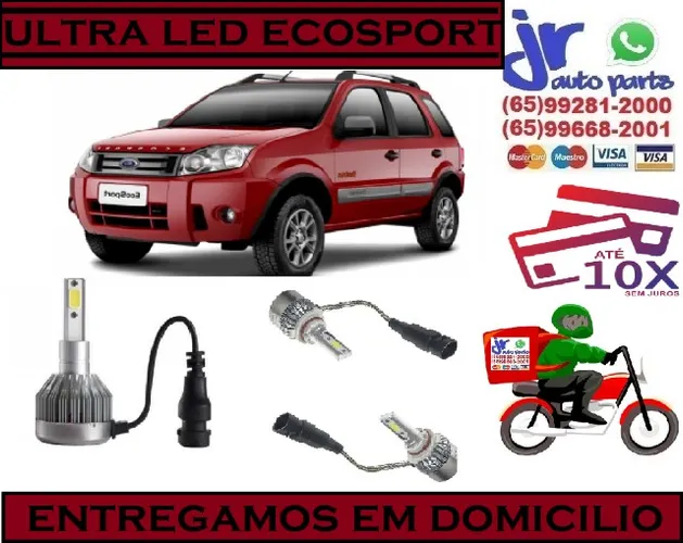 Lampada Ultra LED (Baixa) Ford Eco Sport 6000K 12V 24V