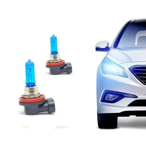 Kit Par Lâmpada Super Branca H11 55w 12v Efeito Xenon Premium Inmetro