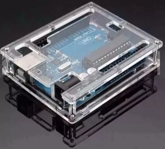 Case Gabinete Box Caixa Arduino Uno R3 Acrilico Transparente COD-AM3 