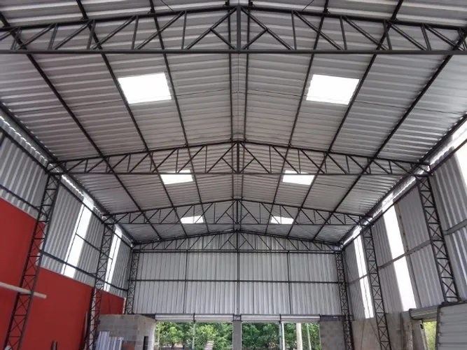 Galpão-Estrutura Metálica-Barração Metalico -Telhas zinco Tesouras terças -zp31.99592.1222