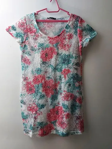 Vestido M/G em paetê sem brilho