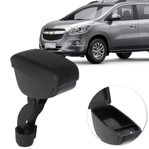 Apoio de Braço Chevrolet Spin 2013 à 2018 - Preto C/ Linha Preta - N400700