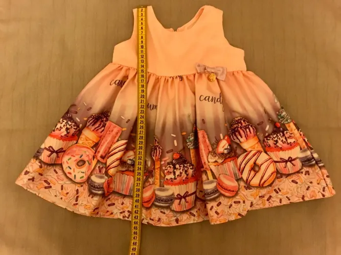 Vestido de festa para bebê de cetim