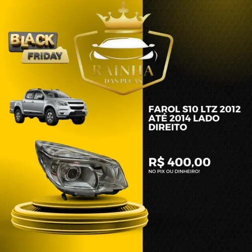 Farol S10 LTZ 2012 até 2014 Lado Direito