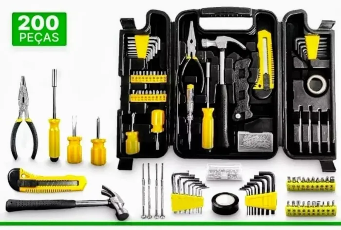 Kit de Ferramentas 200 Peças - Novo