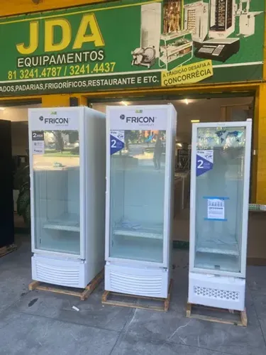 Refrigerador vertical 284 litros porta de vidro - ideal para bebidas - 2 anos de garantia