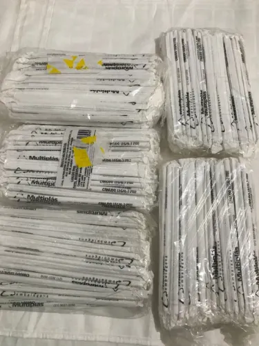 5 pacotes de canudo de papel Multiplás 100 unid (cada)