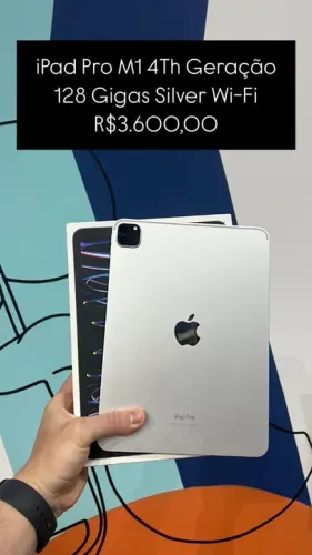 iPad Pro M1 4Th Geração Silver 128 GB Wi-Fi R$3.600,00 | Semi Noco | Loja Fisica 