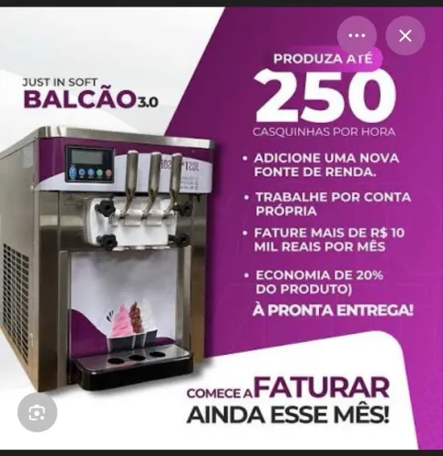 Máquina sorvete expresso nova