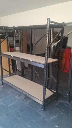 Conjunto 5 Mini Porta Pallet PRETOS | 2m Altura | 5 Divisórias