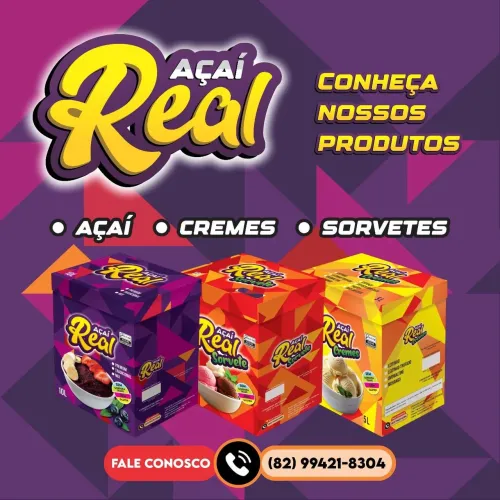 Açaí, sorvetes e cremes