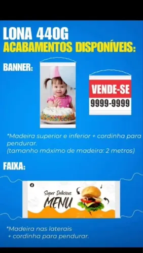 Lonas 440g, banners, faixas, fachadas 