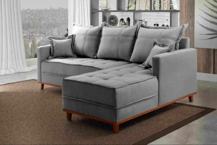 sala escritorio sofa com chaise 