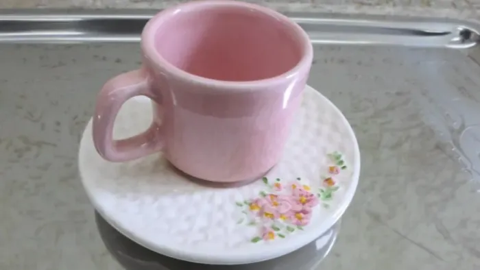 JOGO 12 XICARAS CAFÉ PORCELANA WEISS ROSA (Anos 80- antiguidade) 