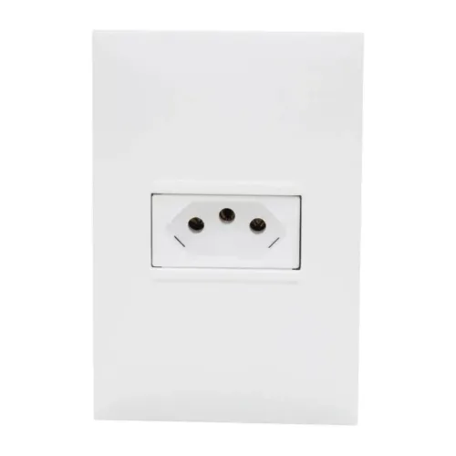 Tomada 2P+T 10A 250V Pb Branco Horizontal Pial Plus+ Legrand 615080