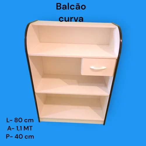 Balcão curva de atendimento 