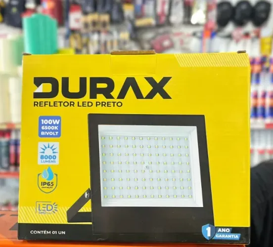 Refletor Led Slim 100w 6500k Biv Durax