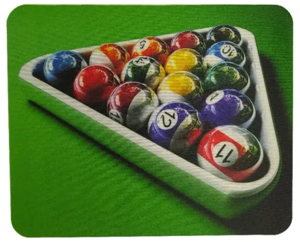 Mouse Pad Gamer Sinuca Bilhar 22x18cm 2mm Exbom