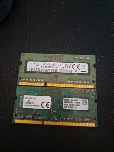 Memória DDR3, Samsung e Kingston. Total 8Gb