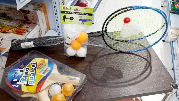 Kit de Peteca e Ping Pong - Ideal para Diversão!