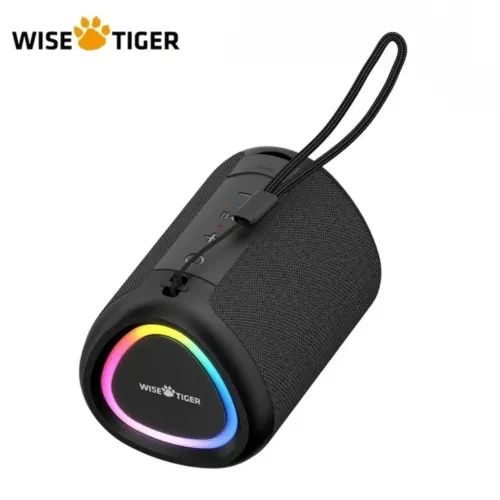 Caixa de Som Bluetooth Wise Tiger com Luzes LED