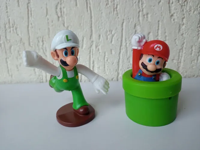 Bonecos Super Mario e Luigi - Coleção McDonald's 