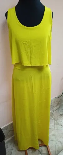 Vestido longo amarelo 