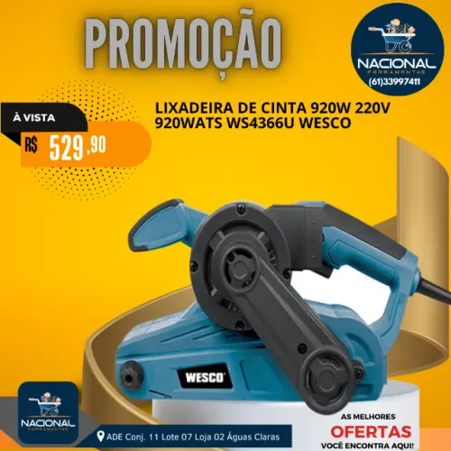 Lixadeira de Cinta 920W 220V WS4366U Wesco