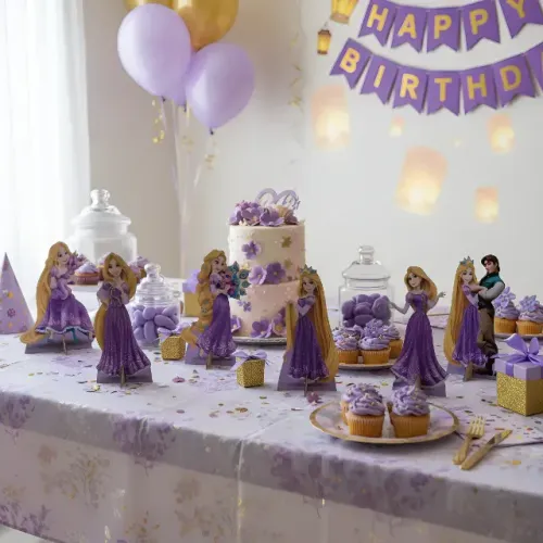 Kit Festa Completo Rapunzel - Tema Enrolados - 99 peças