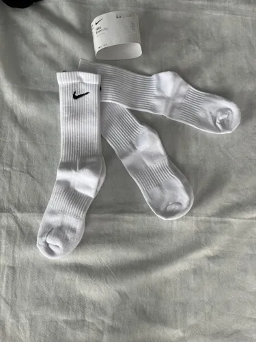 Meias Cano Alto Nike - Branco - Preto - Originais