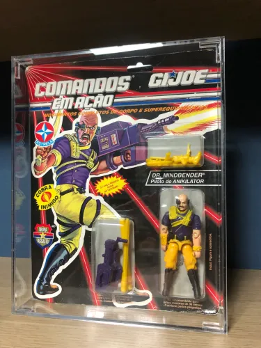 Boneco Comandos em Ação Estrela Dr Mindbender lacrado com case de acrílico 