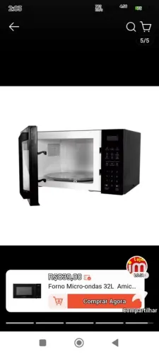 Microondas Semi-Novo 32L (Bem conservado)