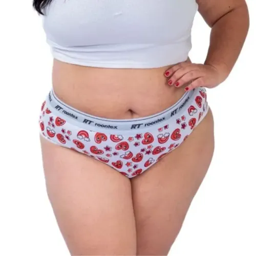 Estampadas calcinhas plus size cotton no atacado