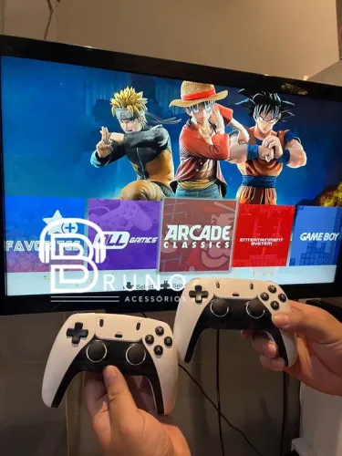 Vídeo Game Pro 4K 20mil jogos 2 controle sem fio 