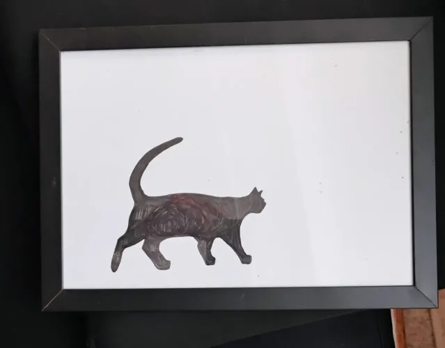 Quadro Decorativo Gato Minimalista