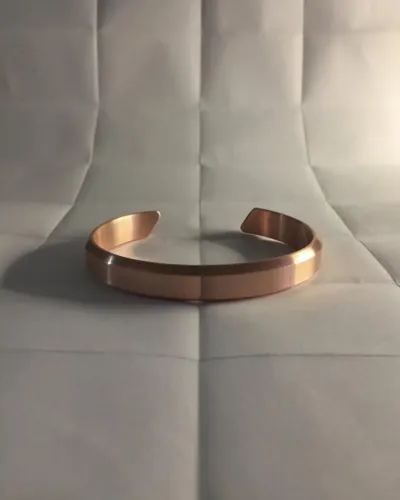 Pulseira Chanfrada - cobre puro maciço 
